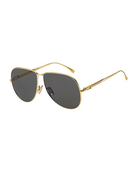Fendi Metal Aviator Sunglasses | Neiman Marcus