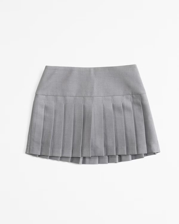 High Rise Pleated Mini Skort | Abercrombie & Fitch (US)