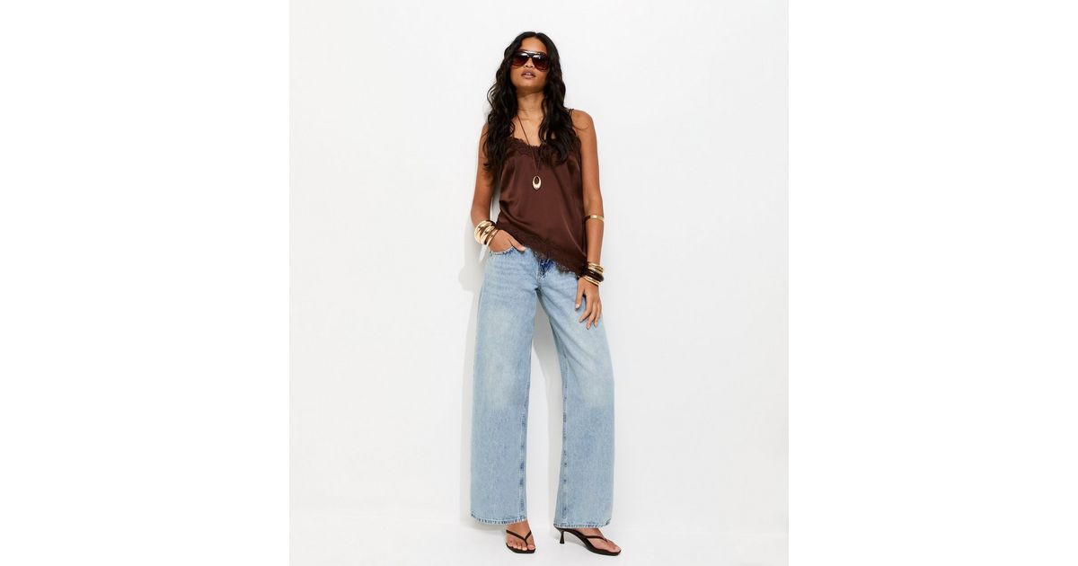 Light Blue Low Rise Baggy Wide Leg Jeans | New Look | New Look (UK)