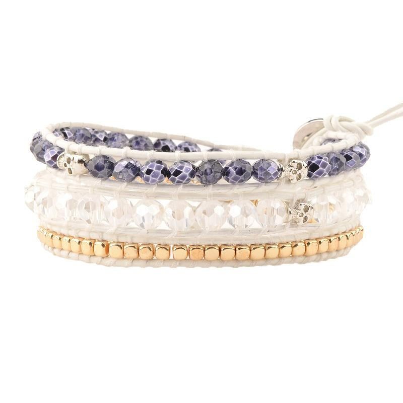 Skull Wrap with Gold Accent on White | Victoria Emerson