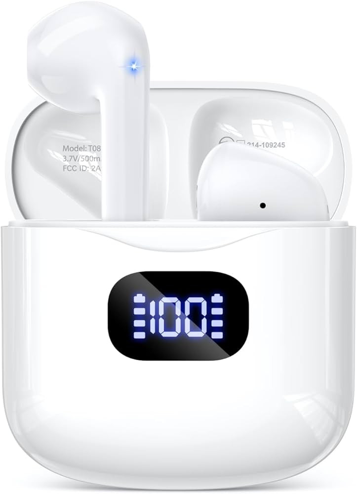 Wireless Earbuds Bluetooth 5.3 Headphones, 40Hrs Playback Stereo Ear Buds with LED Display Chargi... | Amazon (US)