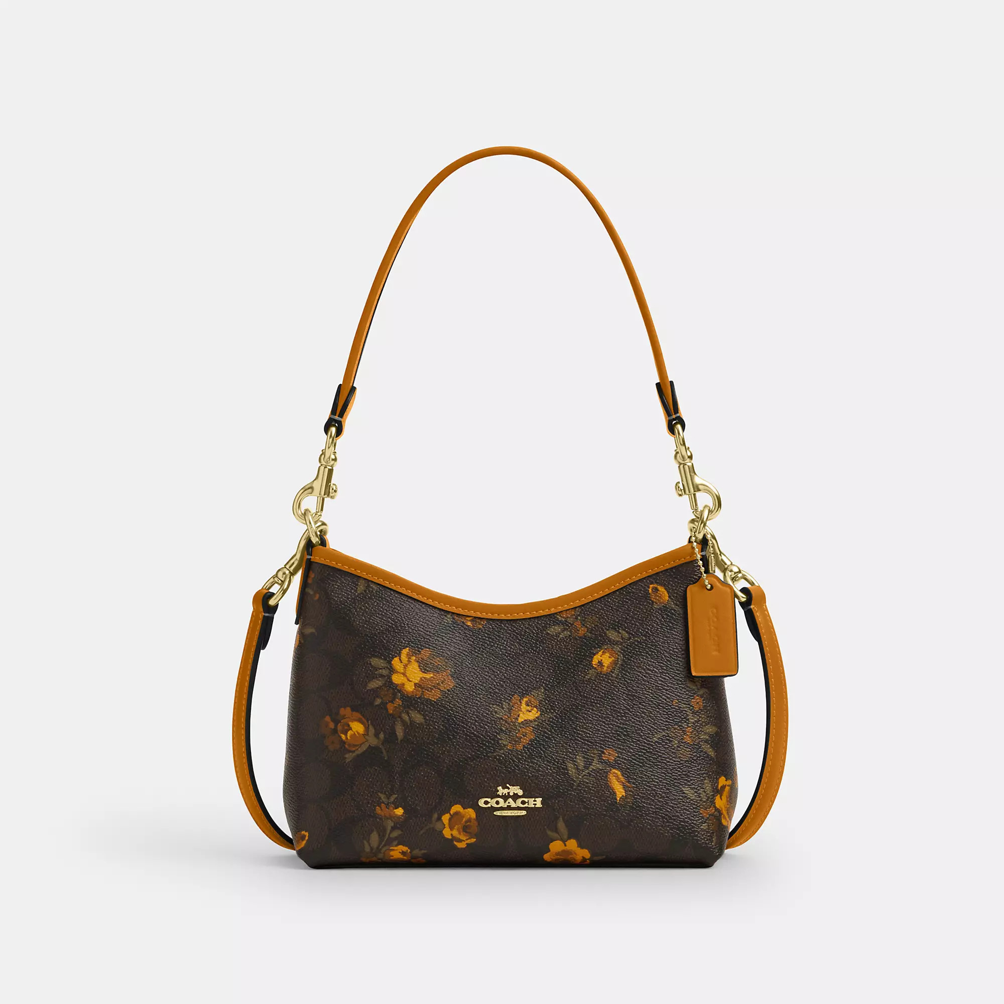 Laurel Small Shoulder Bag In Signature Canvas With Floral Print | Coach Outlet CA