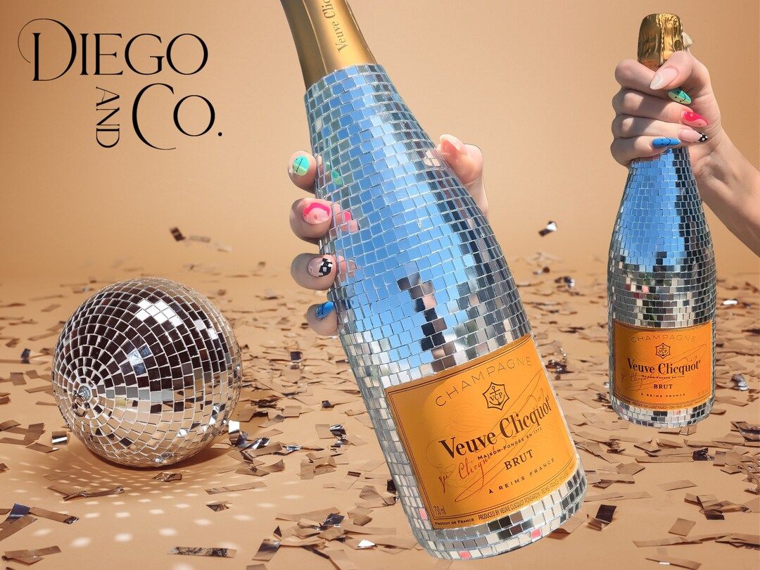 Disco Ball Champagne Bottle Luxury Champagne Disco Bling - Etsy | Etsy (US)