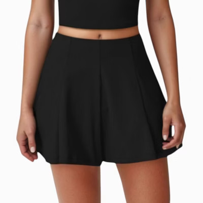 Anna-Kaci Active Women's Active Skort with Inner Shorts and Side Pockets for Movement and Storage - Medium, Black | Target