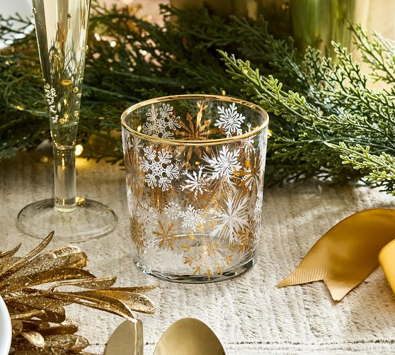 Snowflake Decal Cocktail Glasses - Set of 4 | Pottery Barn (US)