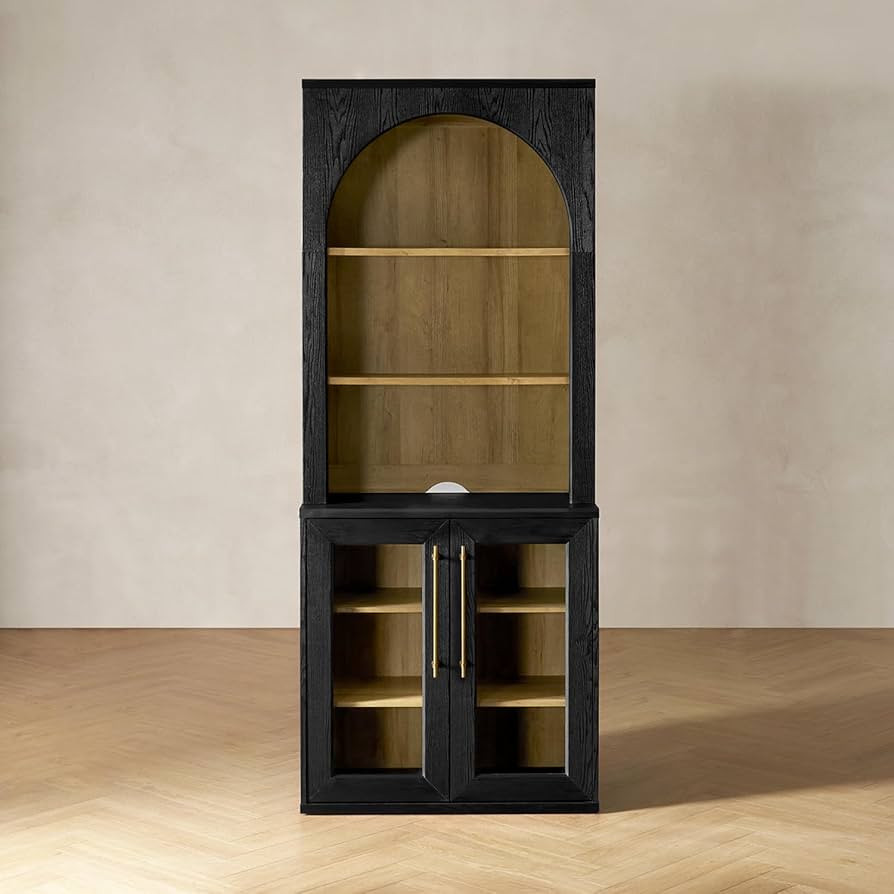 mopio Blake Tall Display Cabinet, Kitchen Buffet Pantry Cupboard, Trophy Display Case, Storage Ca... | Amazon (US)