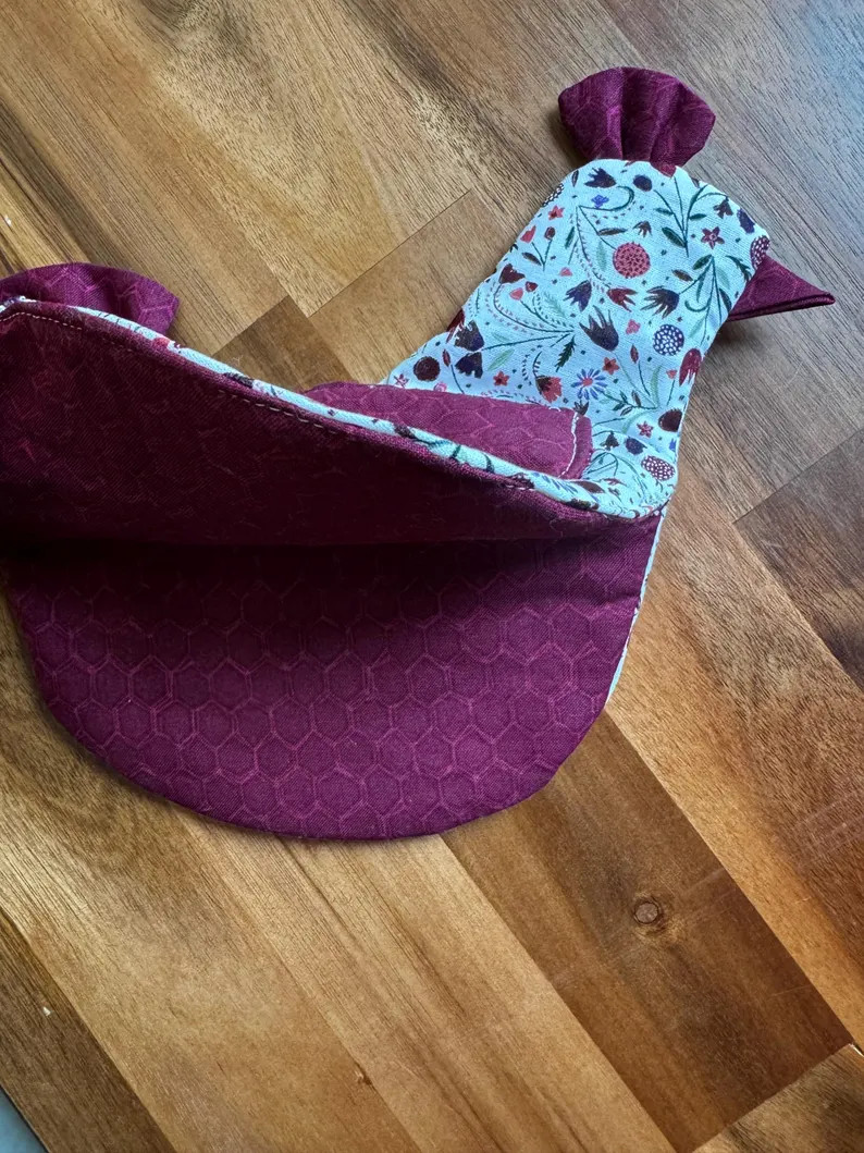 Handmade Chicken Oven Mitt | Floral Cotton Pot Holder, Kitchen Decor - Etsy | Etsy (Global)