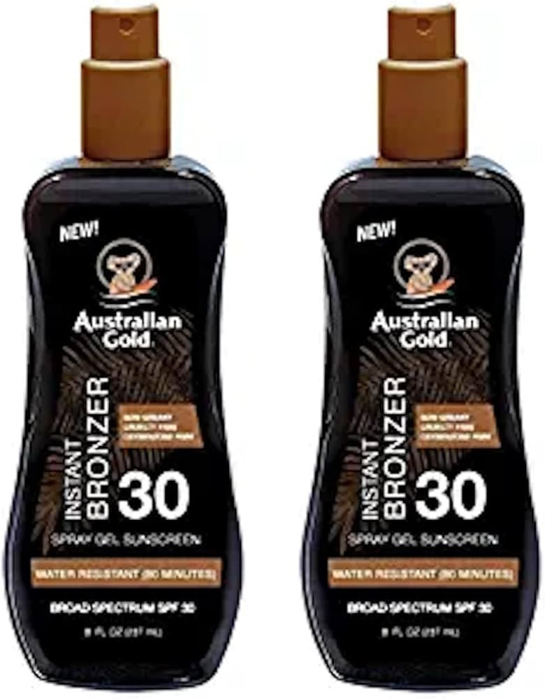 Australian Gold Spf#30 Spray Gel With Bronzer 8 Ounce (237ml) (2 Pack) | Amazon (US)