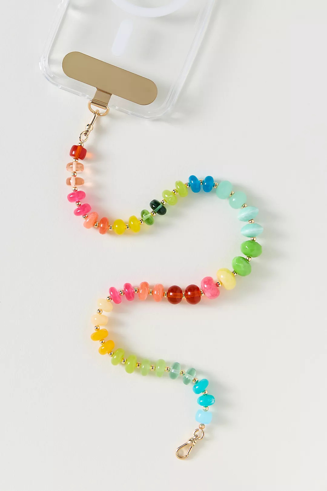Rainbow Beaded Phone Chain | Anthropologie (US)