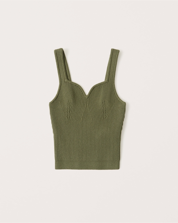 Contour Sweetheart Ribbed Knit Tank | Abercrombie & Fitch (US)