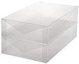 Ybmhomes 2189vc Plastic Boot Box Foldable Clear, Set of 2 | Amazon (US)
