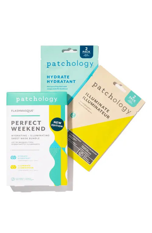 Patchology Perfect Weekend Hydrating & Illuminating Sheet Mask Duo Set in None at Nordstrom | Nordstrom