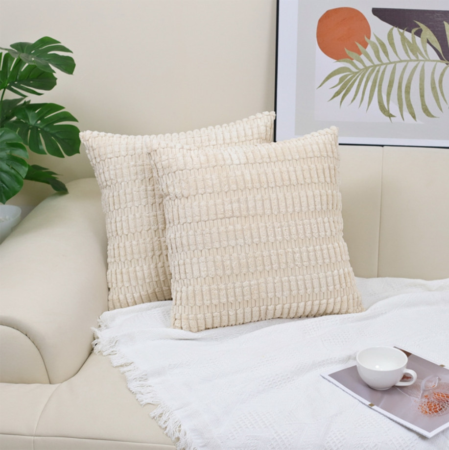 Pack of 2 Corduroy Decorative Throw Pillow Covers 15.7x15.7 Inch/17.7x17.7 Inch/19.7x19.7 Inch So... | Walmart (US)