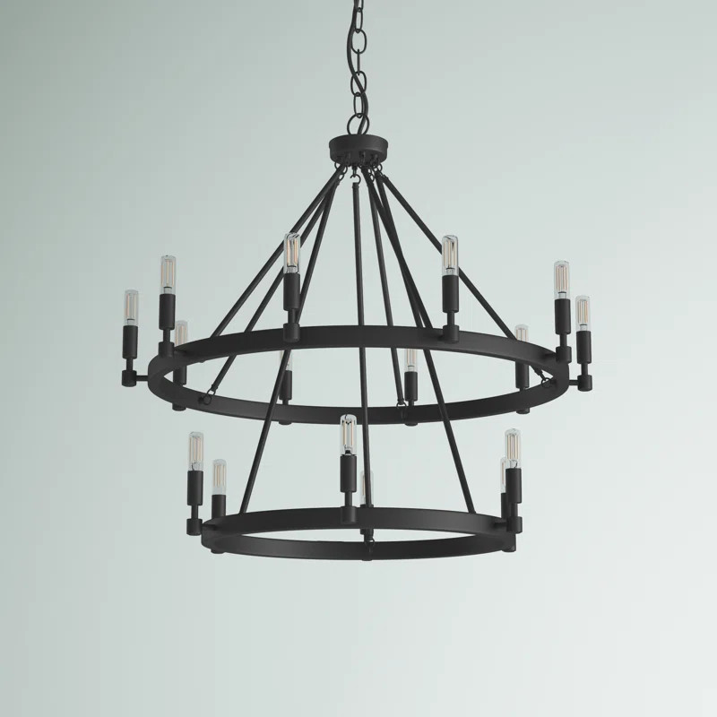 Camilla 16 - Light Dimmable Wagon Wheel Chandelier | Wayfair North America