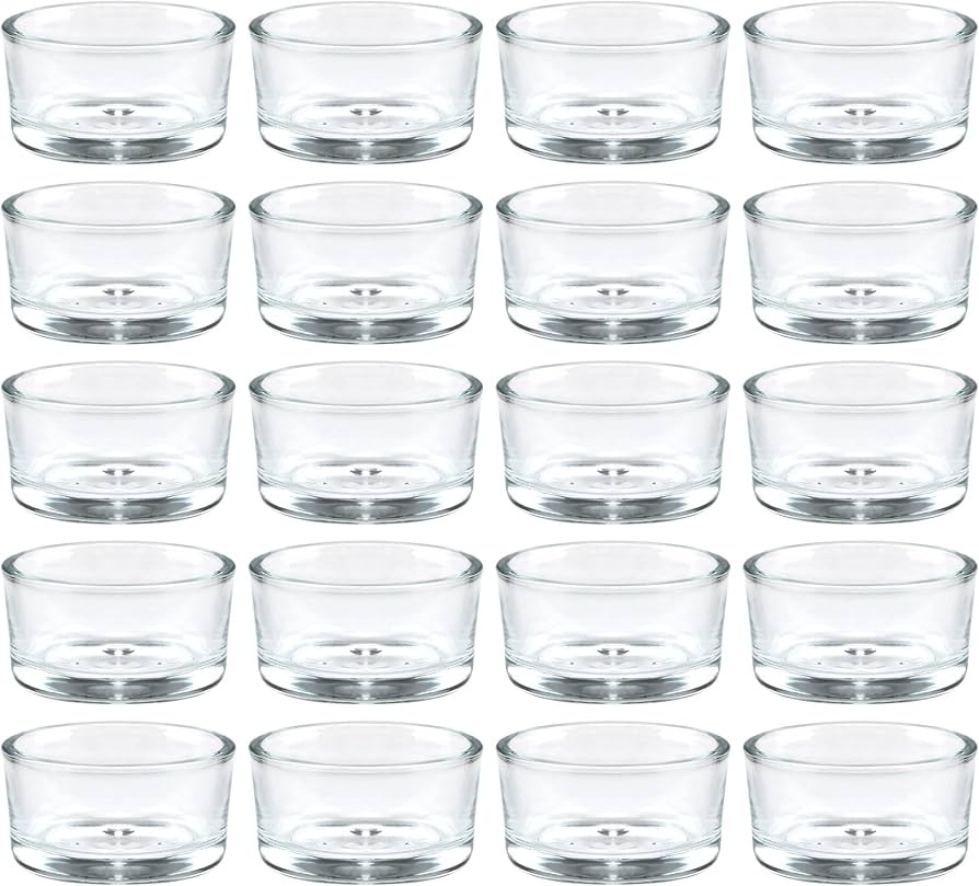 UPlama 36Pack 1 x 2 Inches Clear Glass Tealight Candle Holders,Use for Weddings Parties Dinner,We... | Amazon (US)