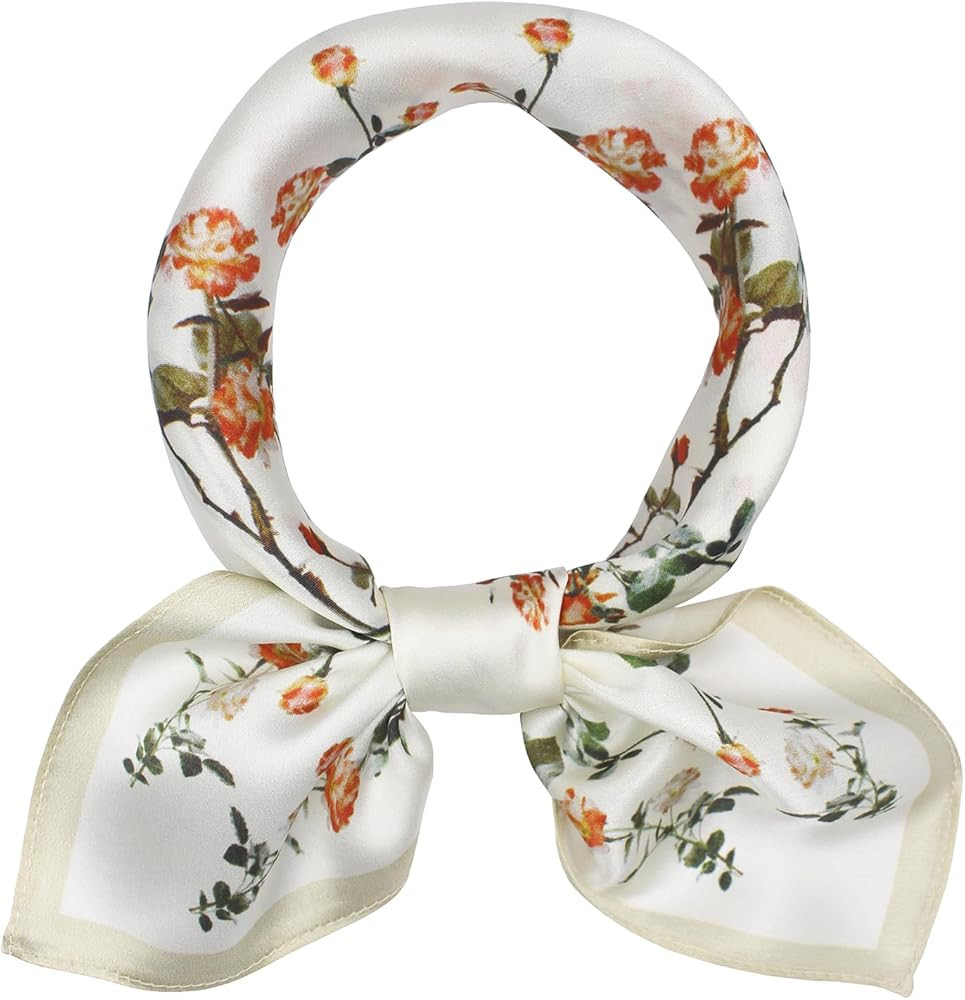 ANDANTINO 100% Real Mulberry Silk Scarf -21'' x 21''- Lightweight Neckerchief –Women Men Small ... | Amazon (US)