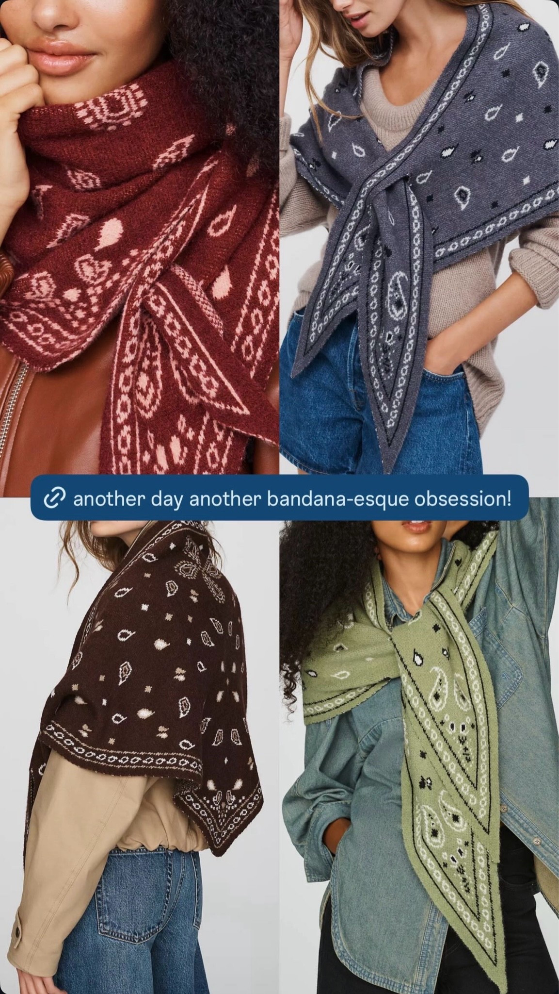 This bandana scarf 😮‍💨 but what color?!

#LTKootd #LTKNYFW #LTKSeasonal