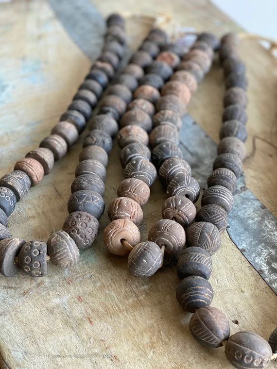Antique African Clay Trade Bead Strands | Etsy | Etsy (US)