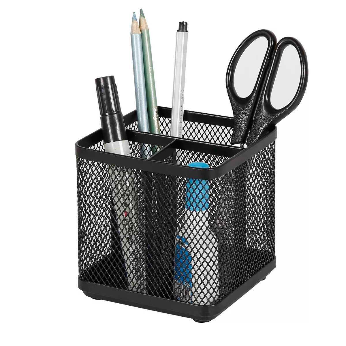 Mesh Pencil Holder Black - Brightroom™: Steel Desk Organizer, Office Supplies, Pen Holder, 3.98... | Target