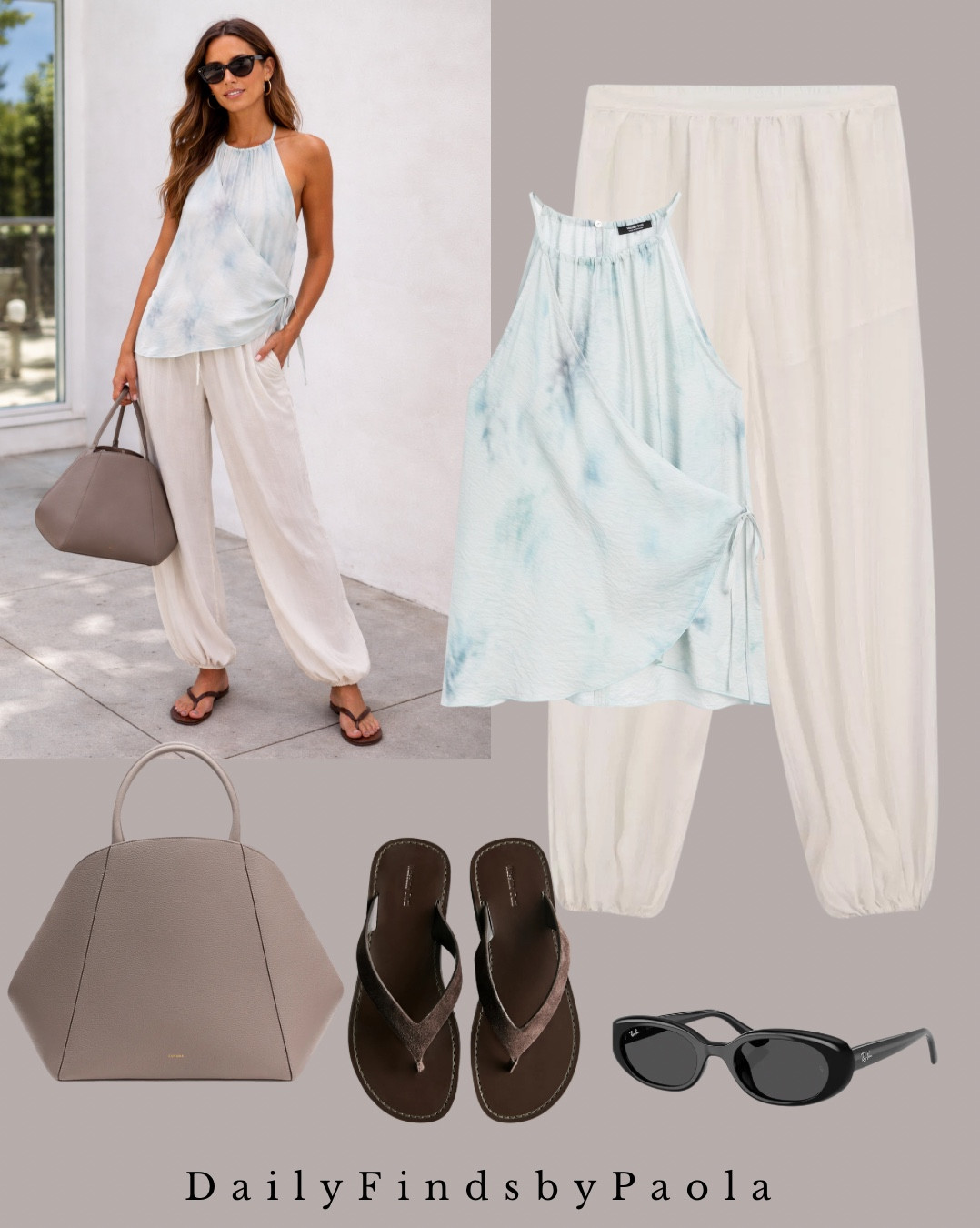 Light, effortless, and elevated 🤍 This summer outfit combines flowy cream pants with a soft blue top for the perfect minimal neutral look. Styled with brown sandals, a structured taupe bag, and gold hoops for that clean, chic aesthetic. Perfect for everyday wear, vacation outfits, or a casual coffee run look you’ll repeat all season.

Shop the look beloww

#LTKU #LTKSeasonal #LTKootd