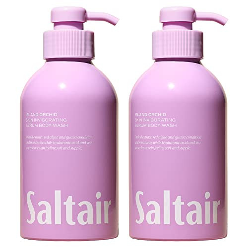 Saltair Body Wash, Island Orchid 2-Pack. Moisturizing Body Cleanser with Monoi Oil and Cupuacu Butter. Luxury Shower Gel for Women and Men. Vegan, Cruelty-Free, Paraben-Free. 2x 17oz Pump Bottles | Amazon (US)