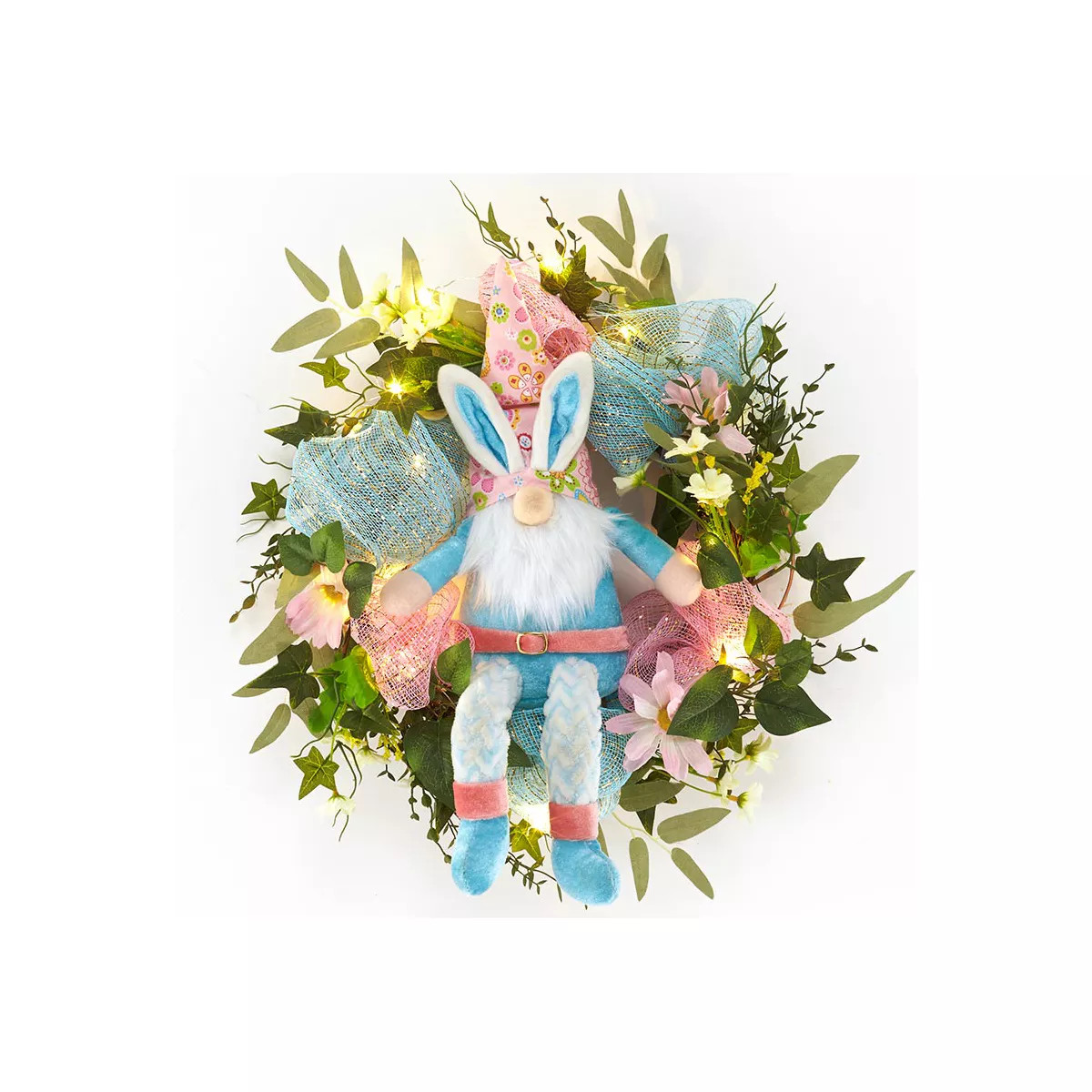 The Lakeside Collection Animated Kicking Easter Gnome Wreath | Target