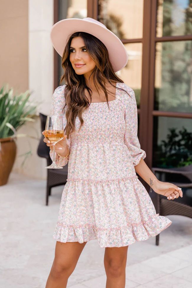 Running Through Gardens Pastel Floral Dress | The Pink Lily Boutique