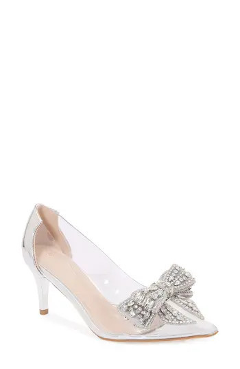 BERNESS Nala Rhinestone Clear Pump in Silver at Nordstrom Rack, Size 7.5 | Nordstrom Rack