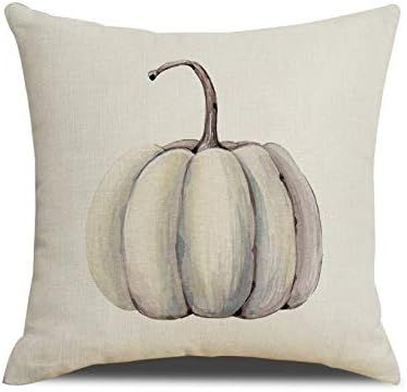 RUOAR Autumn Decorations Pumpkin Pillow Covers Fall Decor Cotton Linen Thanksgiving Throw Pillow ... | Amazon (US)