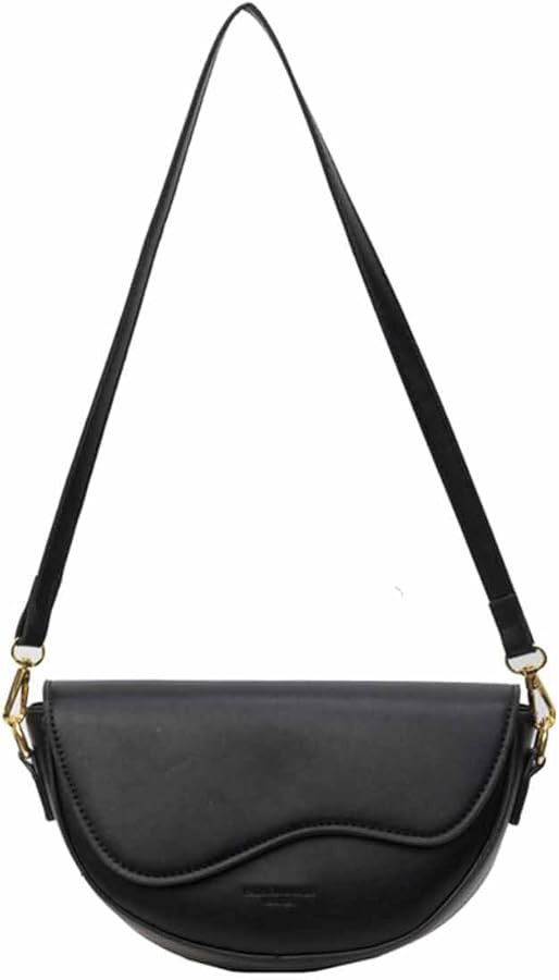 Punk Y2k Designer Fashion Saddle Leather Crossbody Bag for Women Underarm Shoulder Bag Casual Pur... | Amazon (US)