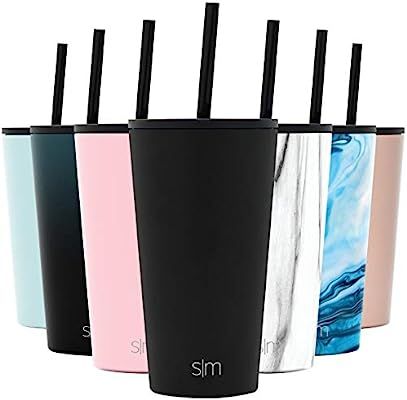 Simple Modern 16oz Classic Tumbler with Straw Lid & Flip Lid - Travel Mug Gift Vacuum Insulated C... | Amazon (US)