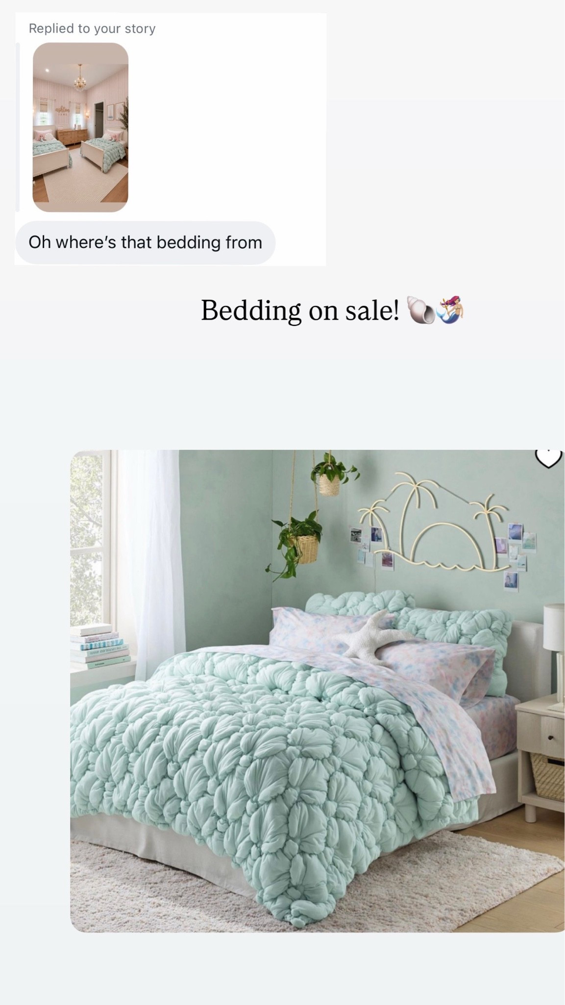 Mermaid beachy bedding on sale!
🐚 🧜🏼‍♀️

#LTKSaleAlert #LTKHome #LTKKids