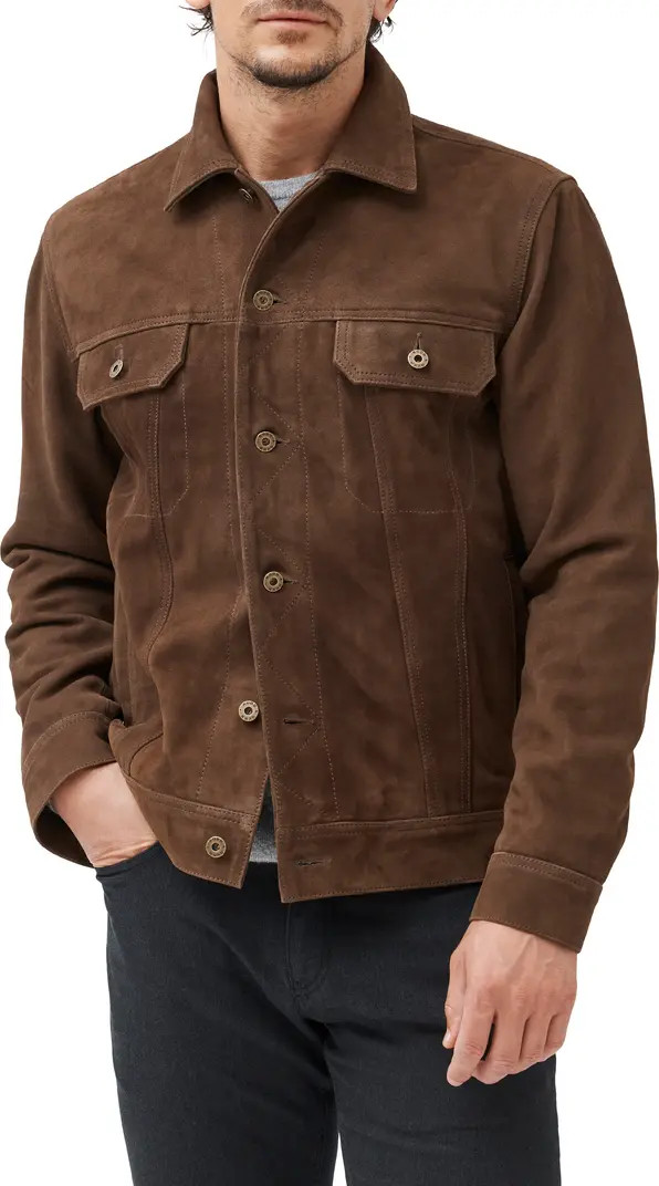 Rodd & Gunn Bealey Spur Suede Trucker Jacket | Nordstrom | Nordstrom