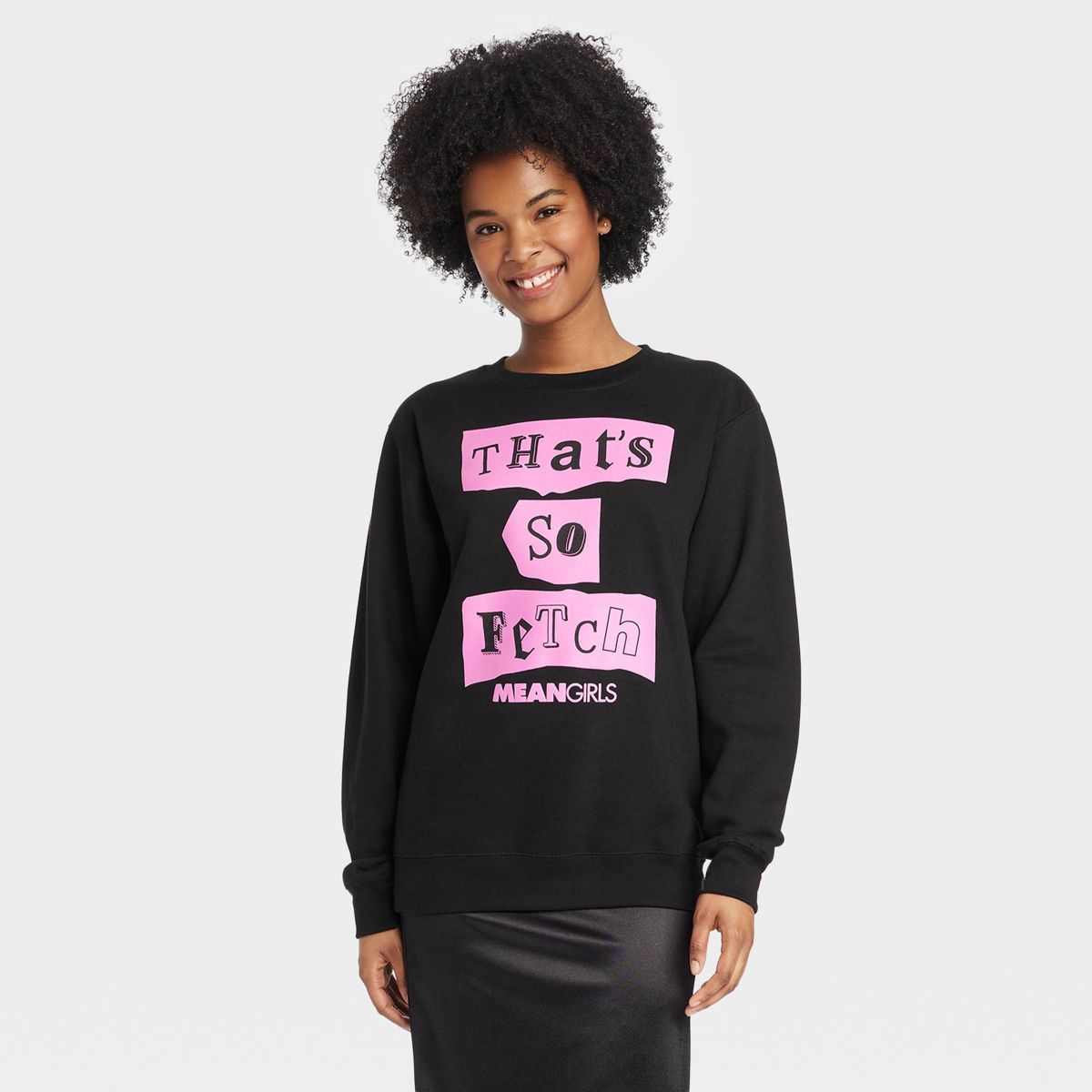 Women's Mean Girls That's So Fetch Graphic Sweatshirt - Black | Target