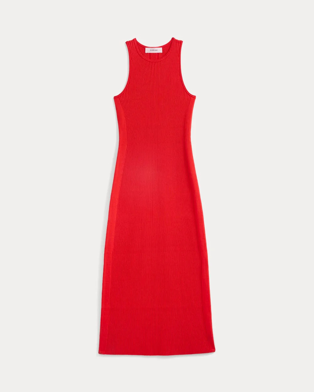Cutaway Ribbed Midi Dress | Fiery Red | Everlane
