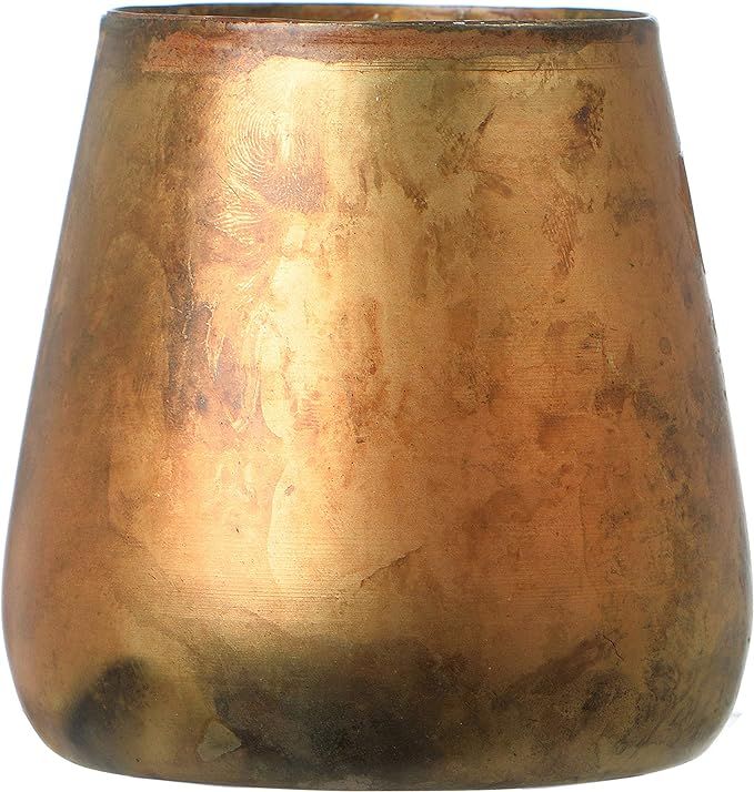 Creative Co-op Antique Brass Pillar Candle Holder | Amazon (US)