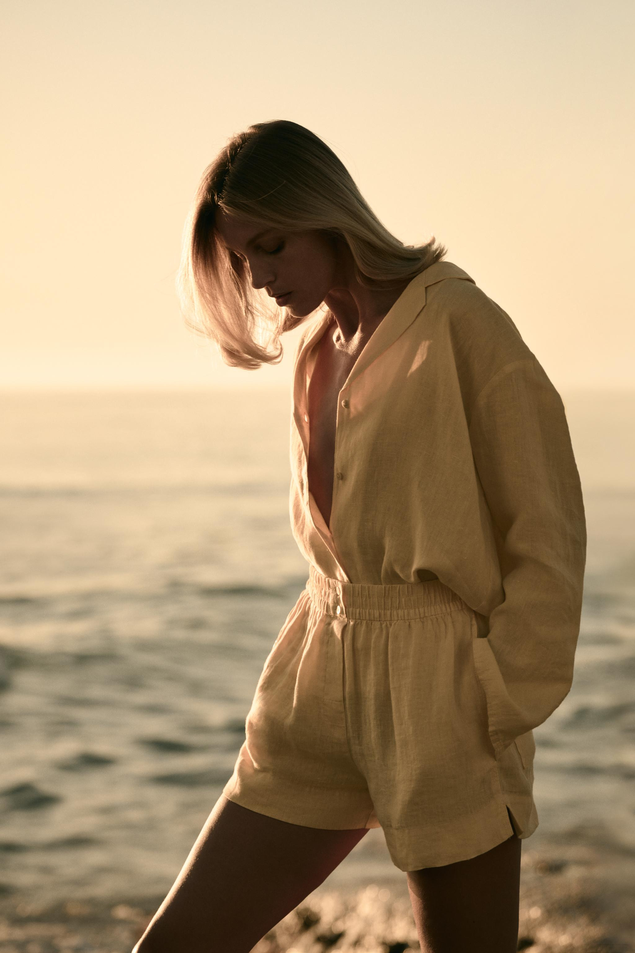 ZW COLLECTION 100% LINEN SHIRT | Zara US