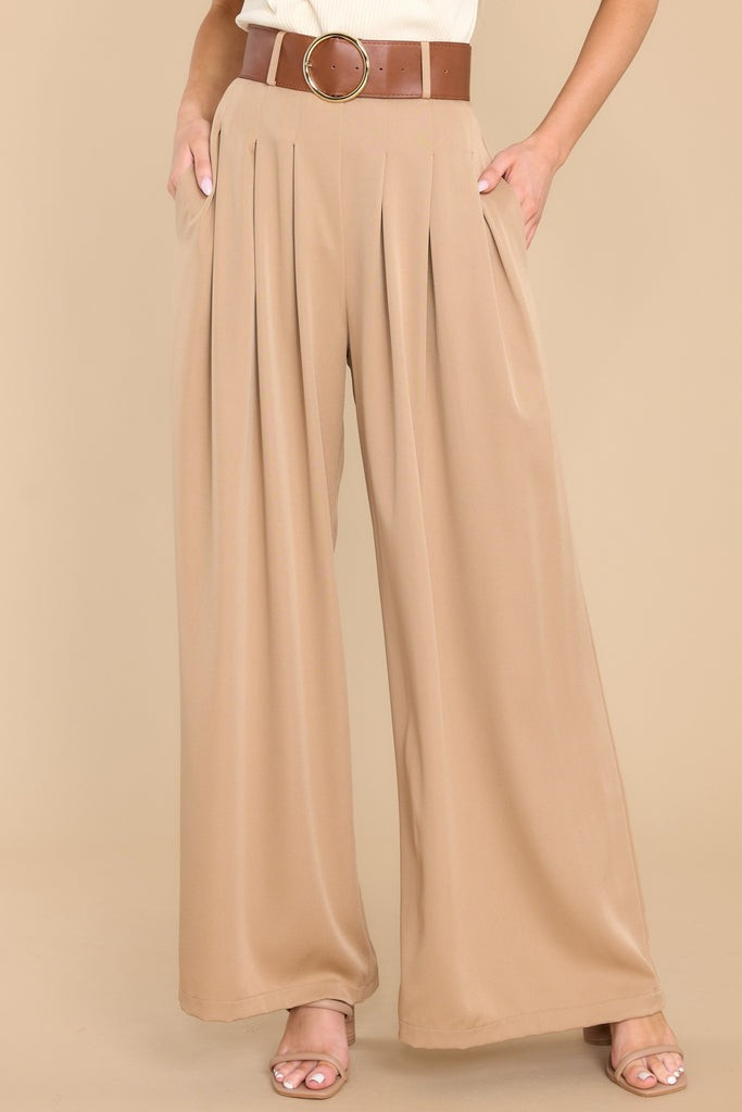 Keeping Busy Tan Pants | Red Dress 