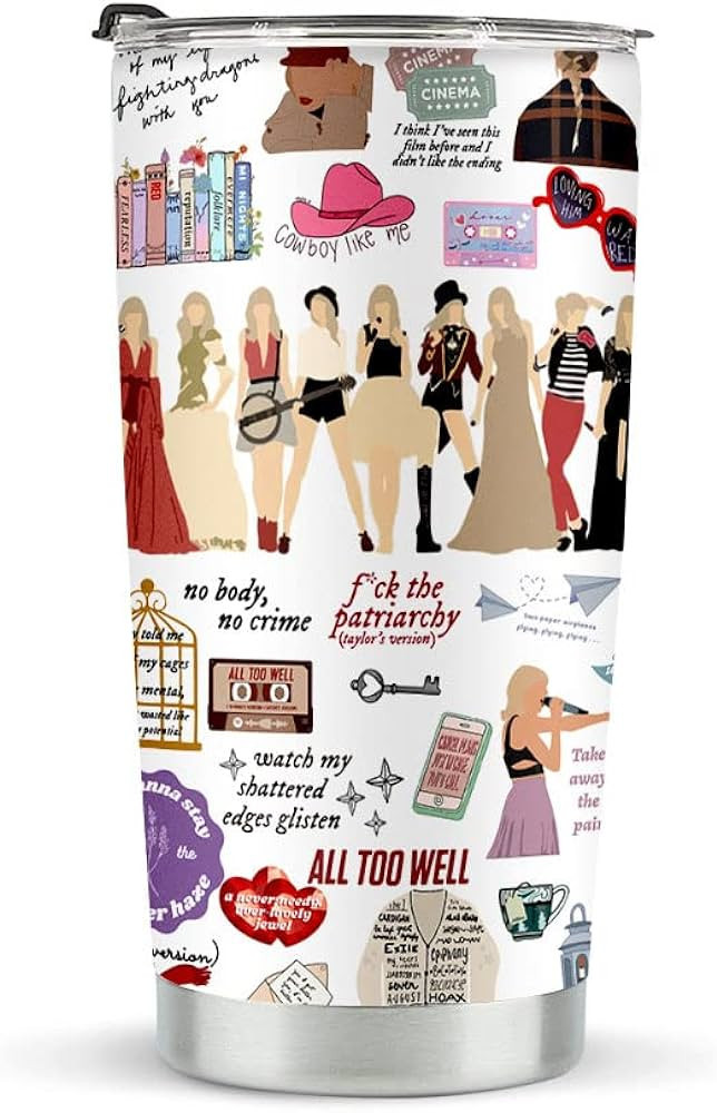 LONGXIN Music Lovers Gifts for Women, Stainless Steel Tumblers 20oz, TS Fans Tumbler, Friendship ... | Amazon (US)