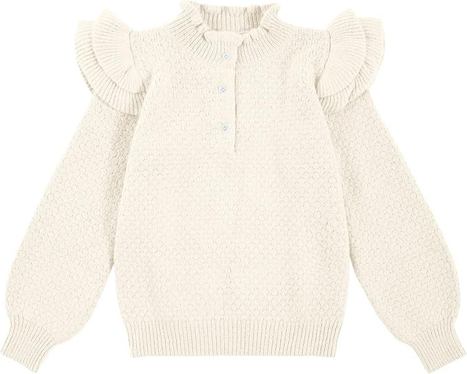 Teurkia Kids Girls Pullover Sweaters Turtleneck Neck Long Sleeve Cable Knit Jumper Tops | Amazon (US)