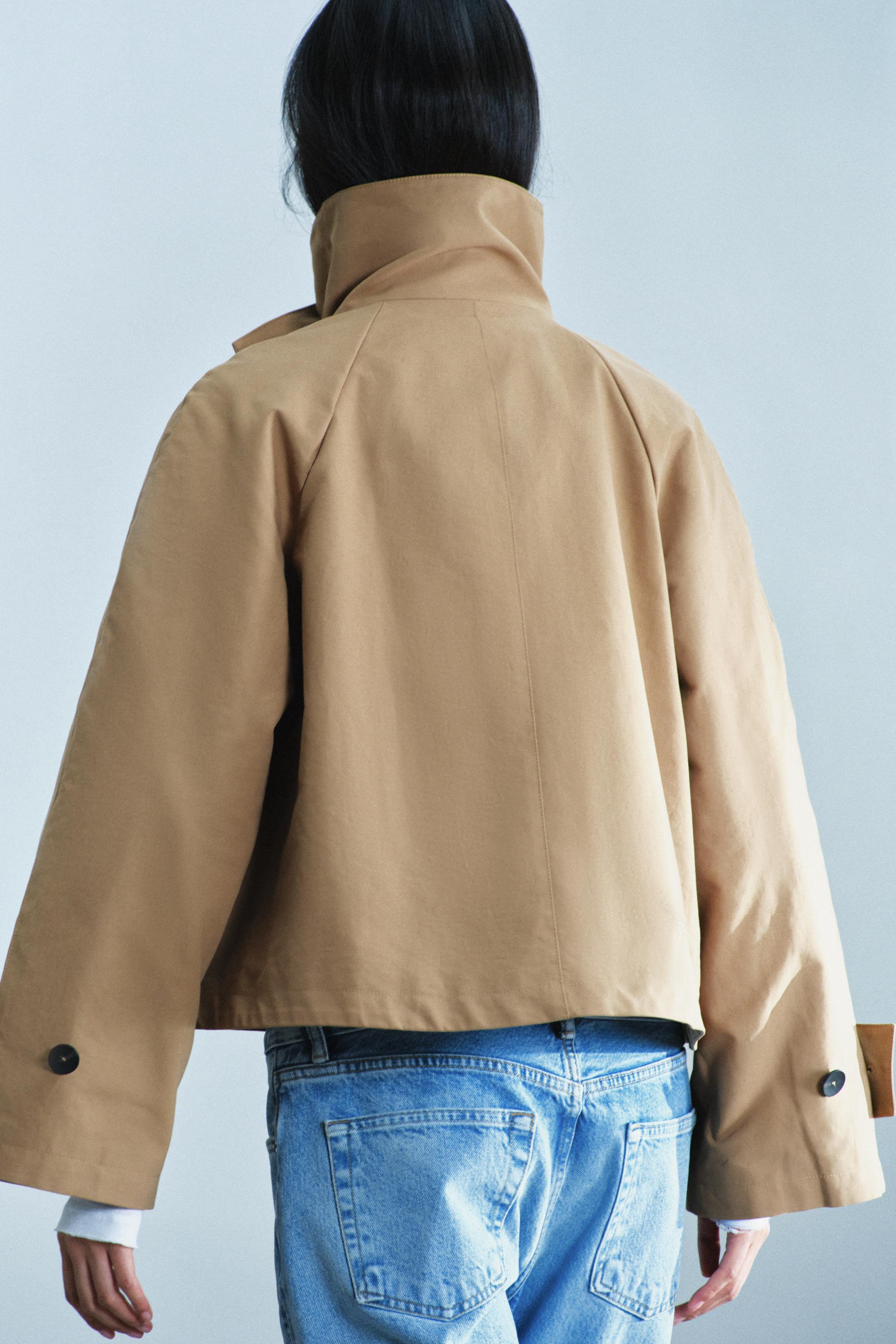 ZW COLLECTION SHORT HIGH-NECK TRENCH COAT | Zara UK
