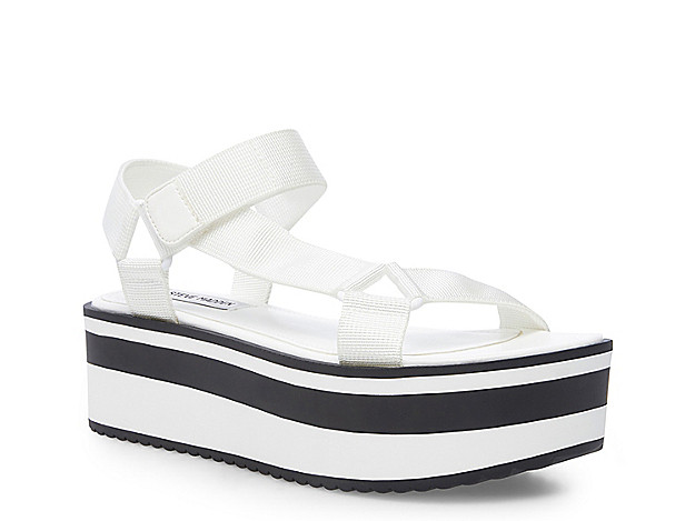 Steve Madden Toni Platform Sandal - Women's - White | DSW