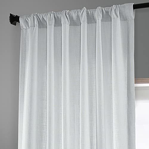 HPD Half Price Drapes Heavy Faux Linen Curtains for Bedroom 50 X 84 (1 Panel), FHLCH-VET13191-84, Ri | Amazon (US)