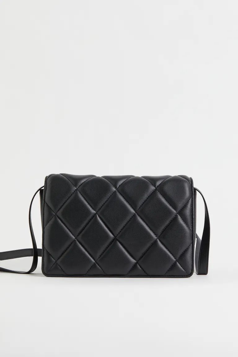 Quilted shoulder bag - Black - Ladies | H&M GB | H&M (UK, MY, IN, SG, PH, TW, HK)