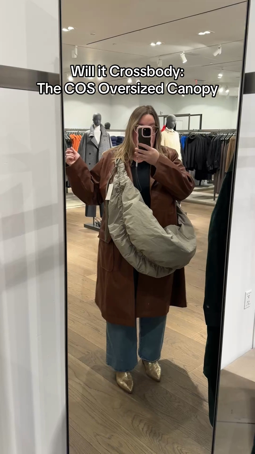 Bringing my TT Will It Crossbody series to LTK! I test out crossbody bags for fit as an 18/20 with a full bust, because some do NOT work! Fortunately, this bag from COS definitely does, and it is on sale right now! 

#LTKPlusSize #LTKItBag #LTKSaleAlert