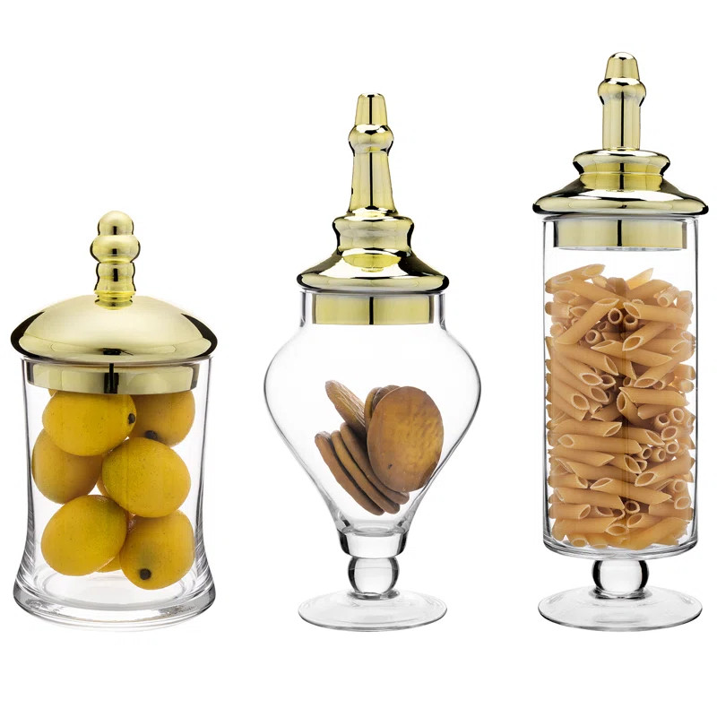 Glass Jar - Set of 3 (Set of 3) | Wayfair North America