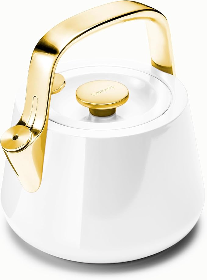 Caraway 2 Quart Whistling Tea Kettle - Durable Stainless Steel Tea Pot - Fast Boiling, Stovetop A... | Amazon (US)