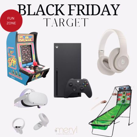 Target Black Friday Deals on gaming and more fun
Beats Headphones Ms PAC Man XBox Meta Virtual Reality Football Practice 

#LTKVideo #LTKsalealert #LTKCyberWeek