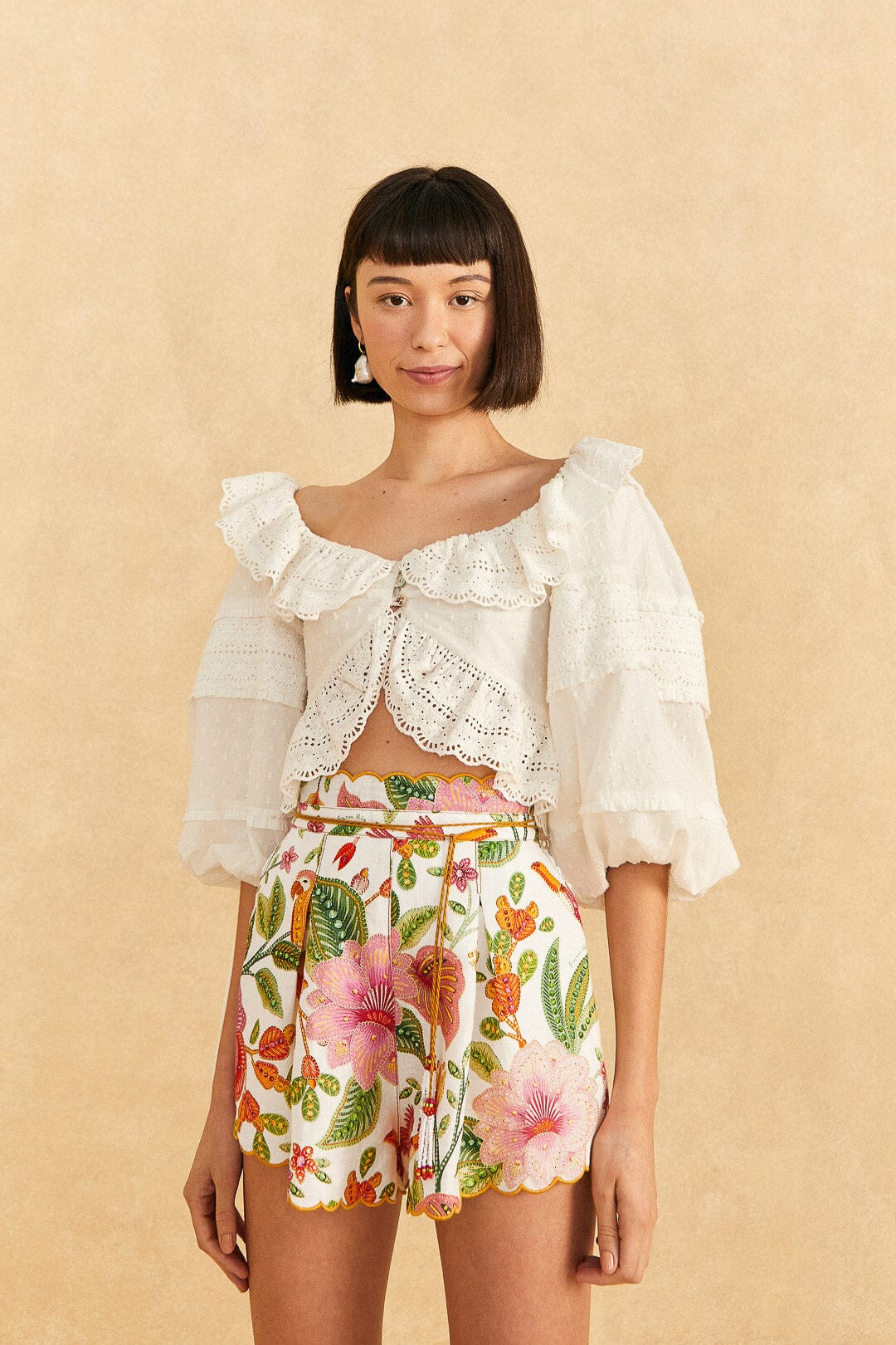 Off-White Macaw Bloom Shorts | FarmRio (US)