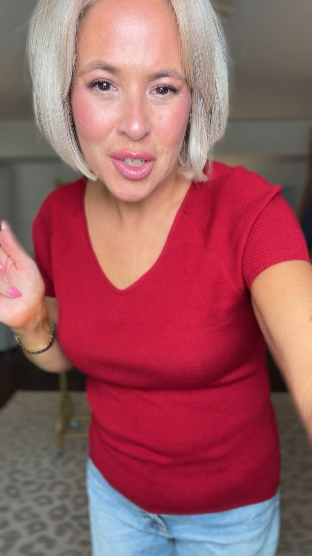 Tops to get you through the spring! These tops from Amazon are so cute! Love this v-neck. Comes in so many colors and so cute with jeans or under a blazer! Wearing a size medium in tops and size 27 in jeans! 

women’s fashion, fall fashion, winter fashion, outfit inspo, everyday style, trendy outfits

#LTKootd #LTKSeasonal #LTKOver40